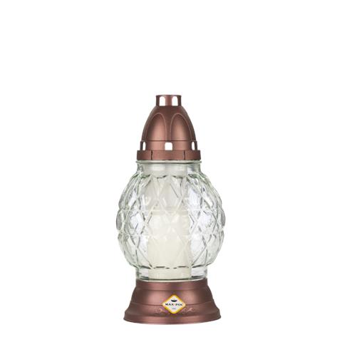 MAX-ZNICZ 1098 NIEZDOBIONY BORDOWY BEZBARWNY OP.6SZT WYS.25CM