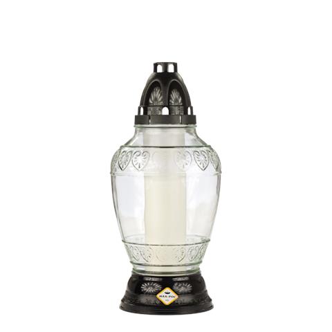 MAX-ZNICZ 1112 NIEZDOBIONY CZARNY BEZBARWNY OP.6SZT WYS.29CM