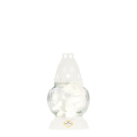 MAX-ZNICZ 611 ANIOŁ BIAŁY BEZBARWNY BASIC OP.8SZT WYS.21CM