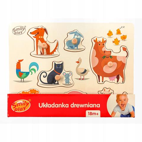 SMILY PLAY UKŁADANKA ZWIERZĘTA DOMOWE 6/24 ANEK-