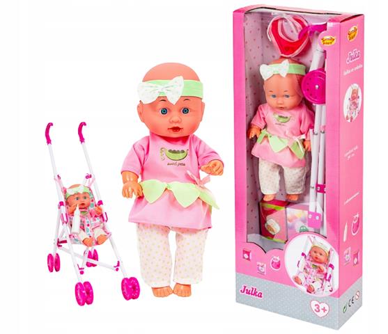 SMILY PLAY LALKA JULKA 30cm W WÓZKU 1/6 ANEK-
