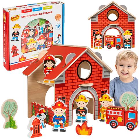 SMILY PLAY DREWNIANA REMIZA STRŻACKA