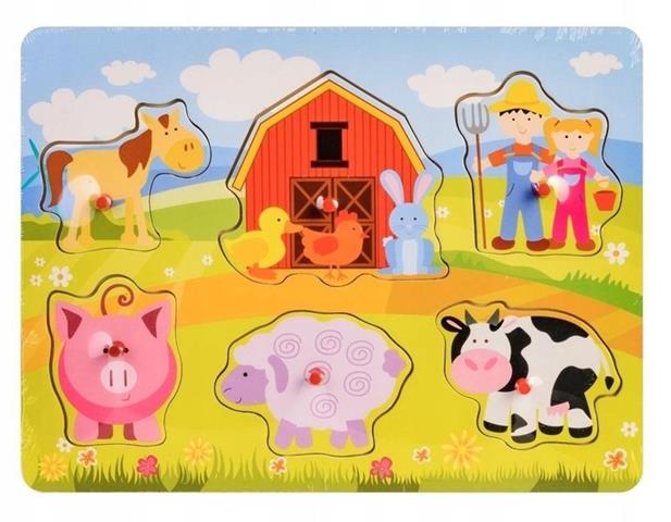 UKŁADANKA DREWNIANA DAFFI FARMA
