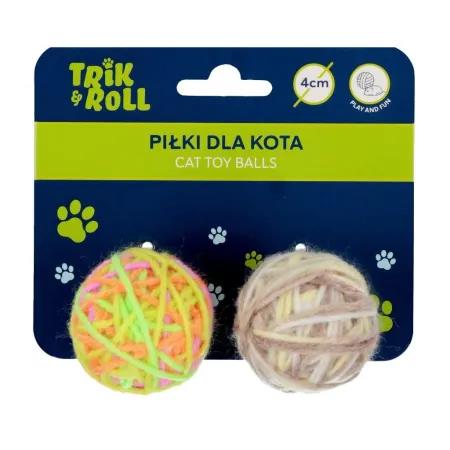 ZABAWKA DLA KOTA PIŁKA 2SZT 4CM 12X10 TRIK B/C1/48 TRIK&ROLL