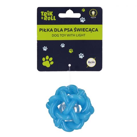 ZABAWKA DLA PSA PIŁKA SWIAT NIEBIESKA 6CM TRIKB/C48 TRIK&ROLL