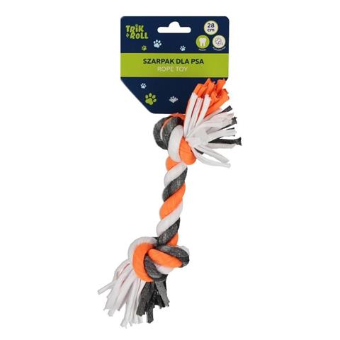 ZABAWKA DLA PSA SZARPAK 28CM POMARAŃCZOWY, TRIK&ROLL