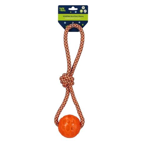 ZABAWKA DLA PSA SZARPAK 36CM Z PIŁKĄ POMARAŃCZOWY, TRIK&ROLL