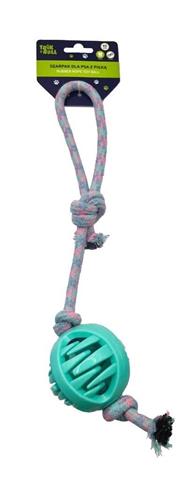 ZABAWKA DLA PSA SZARPAK 40CM Z PIŁKĄ ZIELONY, TRIK&ROLL
