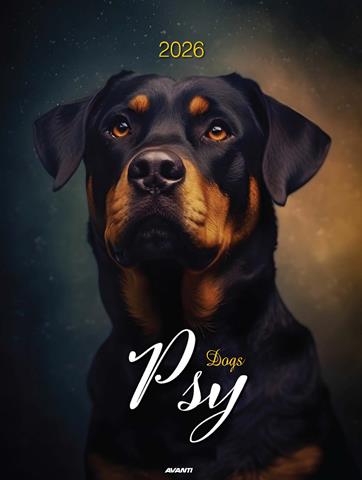 AVANTI KALENDARZ 2026 PSY ŚCIENNY MAŁY KSM-3