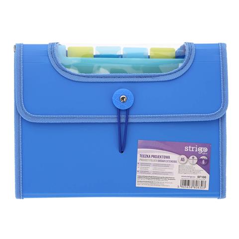 STRIGO TECZKA A5 PROJEKTOWA PP Z 6 PRZEKŁADKAMI NIEBIESKA SF100