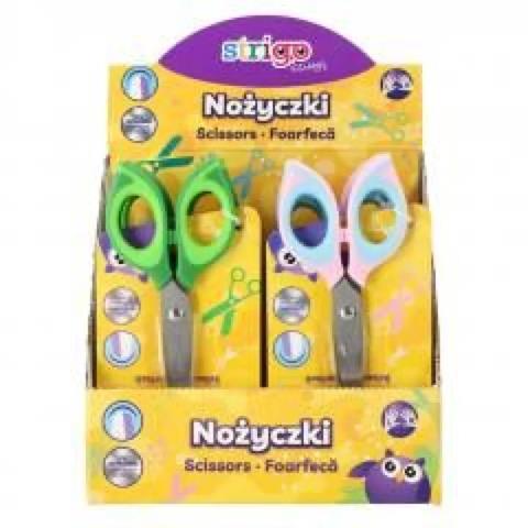 STRIGO NOŻYCZKI SZKOLNE (ZIELONE, RÓŻOWO-NIEBIESKIE)