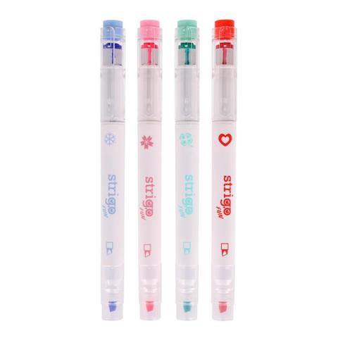 STRIGO ZAKREŚLACZ I STEMPELKI 2W1 4 SZTUKI