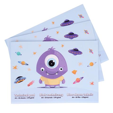 STRIGO BLOK TECHNICZNY A4 10K 170G BIAŁYSTWOREK SPA092 /10/