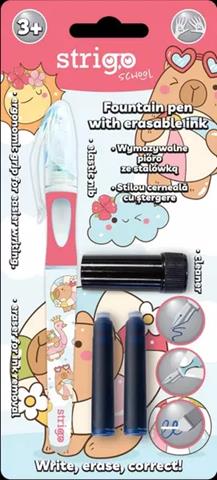 STRIGO PIÓRO WYMAZYWALNE ZE STALÓWKĄ KAPIBARA NIEBIESKIE