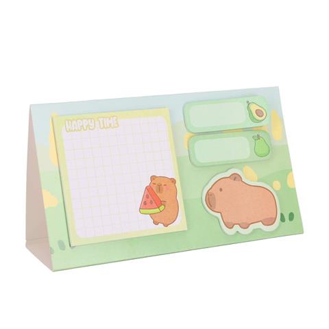 STRIGO KARTECZKI SAMOPRZYLEPNE 4 SZTUKI MIX KOLORÓW KAPIBARA I ARBUZ