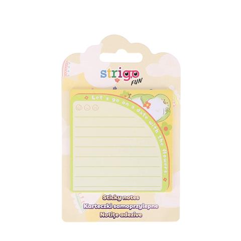 STRIGO KARTECZKI SAMOPRZYLEPNE ŻÓŁTE 73X73MM,20 KARTEK