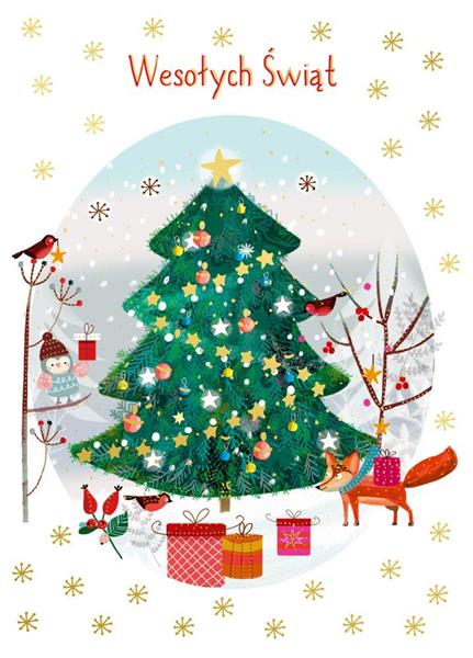 HENRY KARTKA OZDOBNA B6 BN CHOINKA W KÓŁKU GWIAZDKA