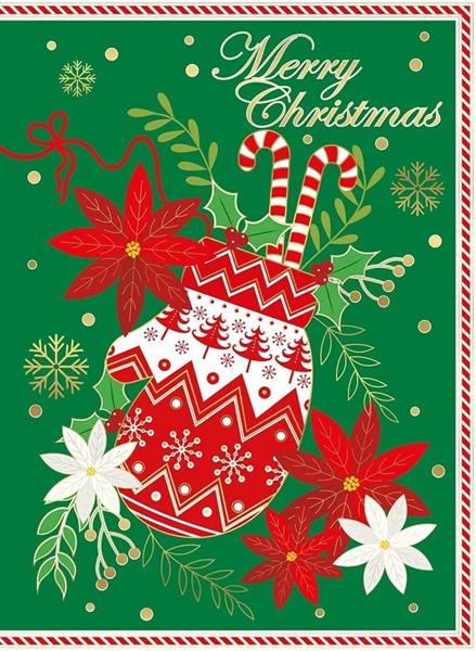 HENRY KARTKA OZDOBNA B6 BN RĘKAWICA     MERRY CHRISTMAS GWIAZDKA