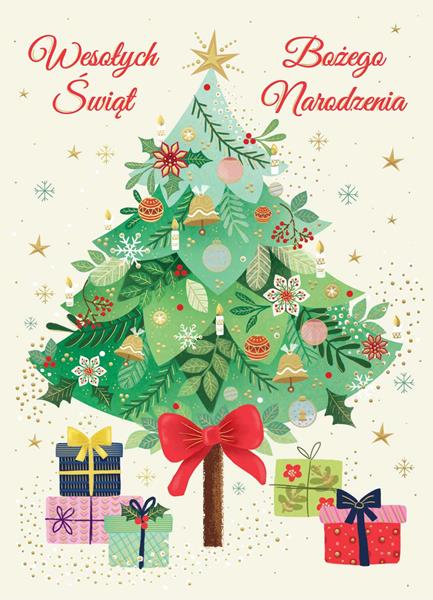 HENRY KARTKA OZDOBNA B6 BN CHOINKA NA   PNIU GWIAZDKA