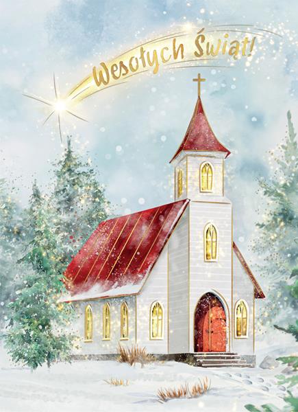 HENRY KARTKA OZDOBNA B6 BN KOŚCIÓŁ      GWIAZDKA