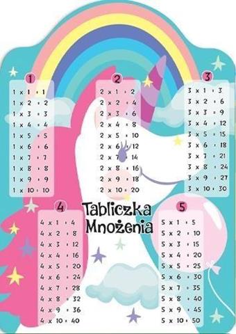 HENRY KARTA EDUKACYJNA TABLICZKA MNOŻENIA JEDNOROŻEC