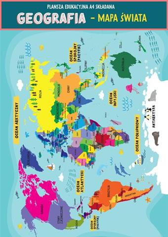 HENRY KARTA EDUKACYJNA A4 GEOGRAFIA ŚWIAT