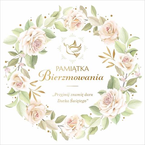 ART NUVO KARTKA KB-01 PAMIĄTKA BIERZMOWANIA