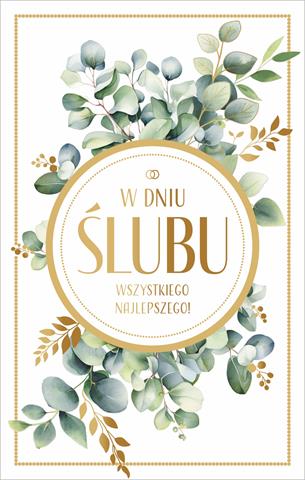 ART NUVO KARTKA OZDOBNA ŚLUB S-0402 /10/