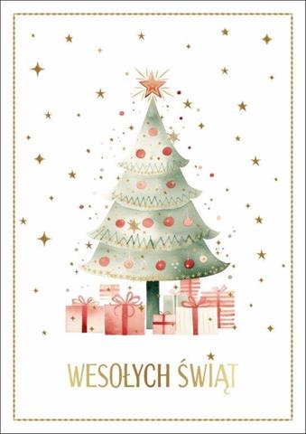 ART NUVO KARTKA GWIAZDKA ZŁOCONO TŁOCZONY BN 6110 BN GWIAZDKA /10/