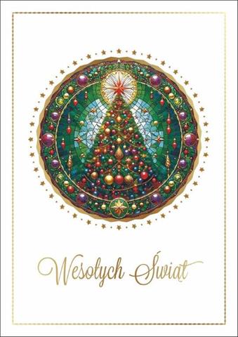 ART NUVO KARTKA B6 GWIAZDKA ZŁOCONO TŁOCZONY BN 6115 BN GWIAZDKA /10/