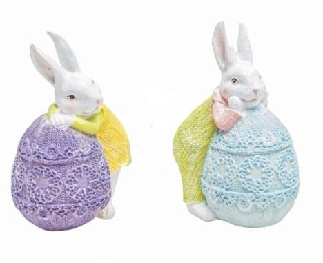 OZD.WIELKANOCNA FIGURKA KRÓLIK Z JAJKIEM LUK-WN H2410501
