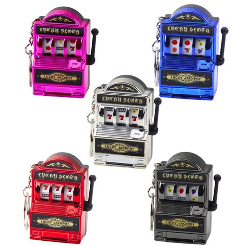 BRELOK MINI MASZYNA KASYNOWA SLOT AUTOMAT RUCHOMY DRĄŻEK MIX KOLOR LEAN