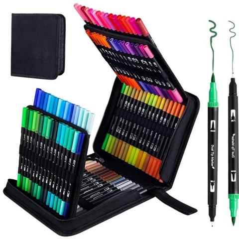 ZESTAW KOLOROWYCH PISAKÓW DWUSTRONNYCH WODOODPORNE 25213 LEAN