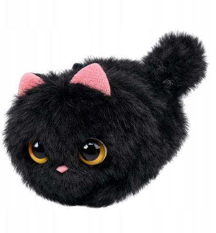 PLUSZOWY CZARNY KOTEK Z KRĘCĄCYM OGONKIEM DŹWIĘKI LEAN