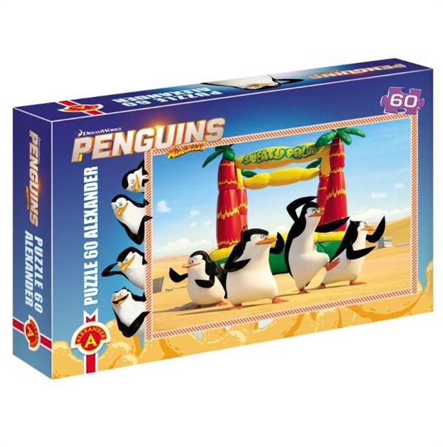 **alexander puzzle 60 pingwiny z madagaskaru