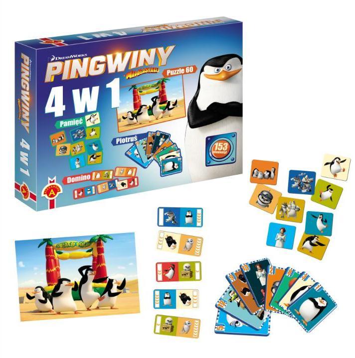 **alexander gra 4 w 1 pingwiny z madagaskaru