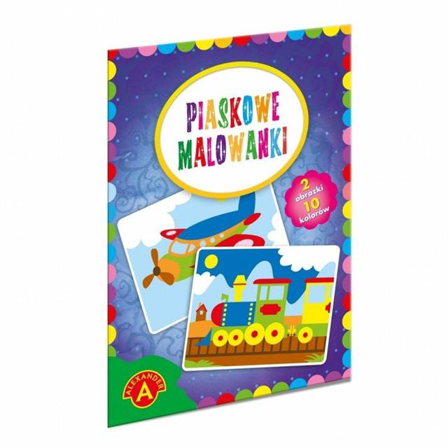 alexander piaskowa malowanka pociąg, samolot