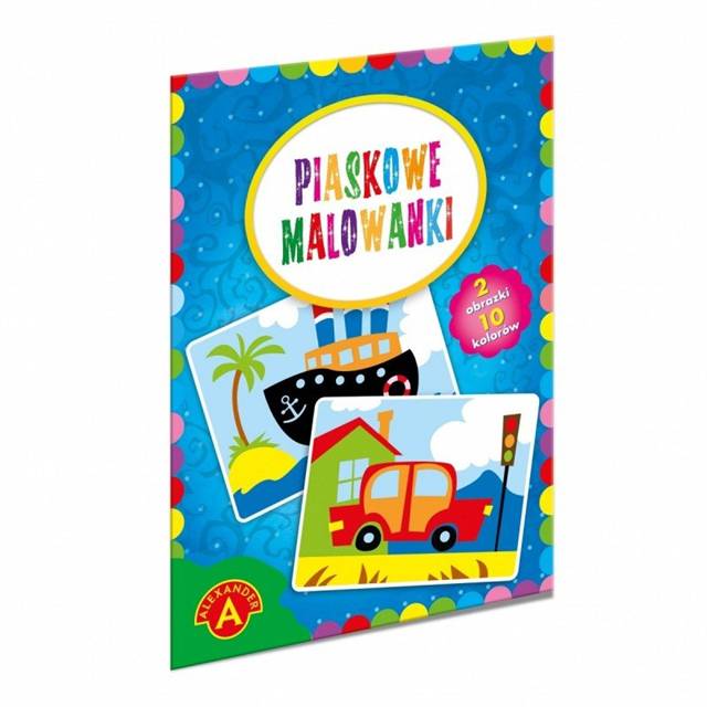 alexander piaskowa malowanka - statek, samochód