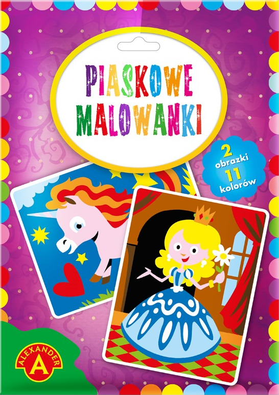alexander piaskowa malowanka księżniczka,jednorożec