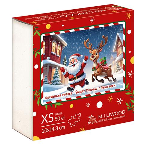 ALEXANDER MILLIWOOD PUZZLE DREWNIANE 50EL CHRISTMAS  MIKOŁAJ I RENIFER
