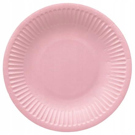 PAW-TALERZE PAPIEROWE 18CM 8SZT JEDNOKOLOROWE JASNO RÓŻOWE PPD8000704
