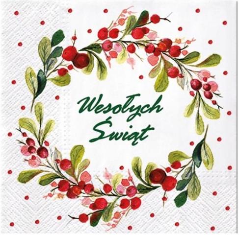 PAW-SERWETKI-BN 33X33CM BERRIES RING A'20