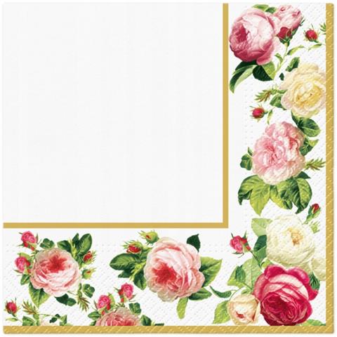 TETEaTETE SERWETKI 33X33 CM ROSY FRAME (GOLD) A'20 PAW-TL318009