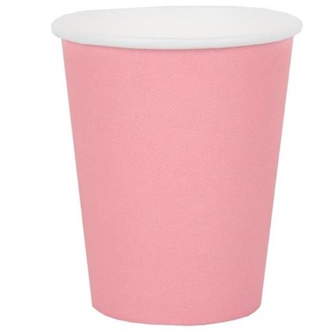 PAW-KUBKI PAPIEROWE 250ML 8SZT JEDNOKOLOROWE JASNO RÓŻOWE PC8000704