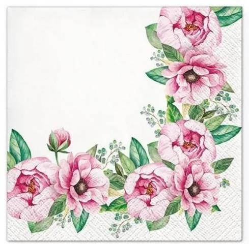 TETEaTETE SERWETKI 33X33 CM FLORAL BORDER A'20 PAW-TL120900