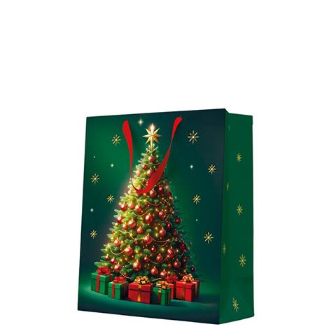 TORBA OZDOBNA 27*34*13CM CLASSIC CHRISTMAS TREE, PAW- GWIAZDKA