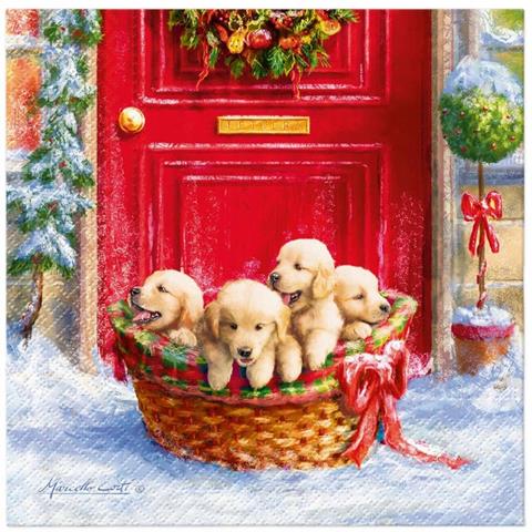 PAW-SERWETKI-BN 33X33CM CHRISTMAS PUPPIESA'20 SDL236100