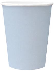 PAW-KUBKI PAPIEROWE 250ML 8SZT JEDNOKOLOROWE JASNO NIEBIESKIE PC8000705