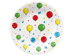 PAW-TALERZE PAPIEROWE 18CM 8SZT BALLOONS PPD8000100