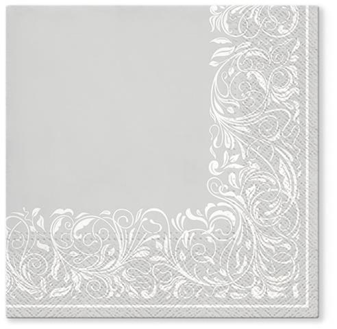 TETEaTETE SERWETKI 33X33 CM ELEGANT TANGLE SILVER A'20 PAW-TL702808